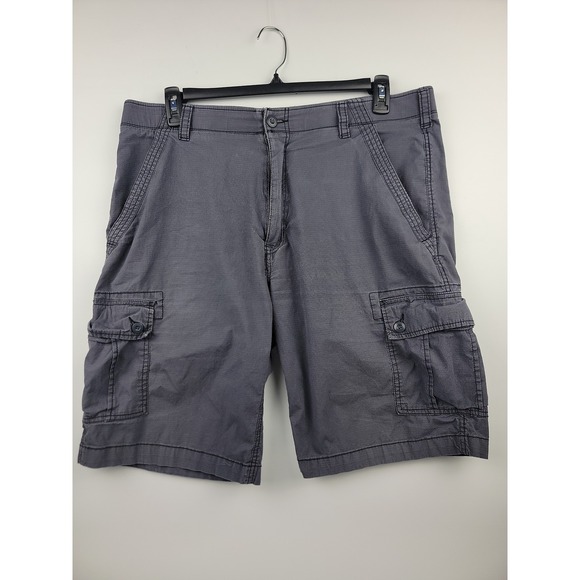 Wear First Other - Wear First Mens Gray Cargo Shorts Size 38 Flat Front Utility Pockets Belt Loops